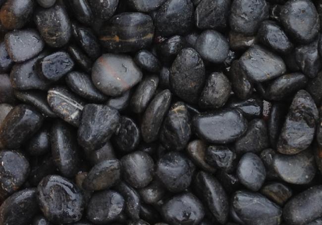 Polished Black Pebbles