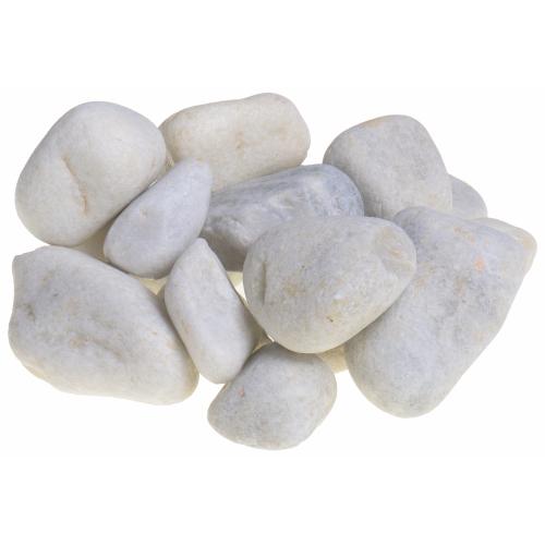 Large 40 90mm White Cobbles In Small, Bags Of Pebbles For Garden