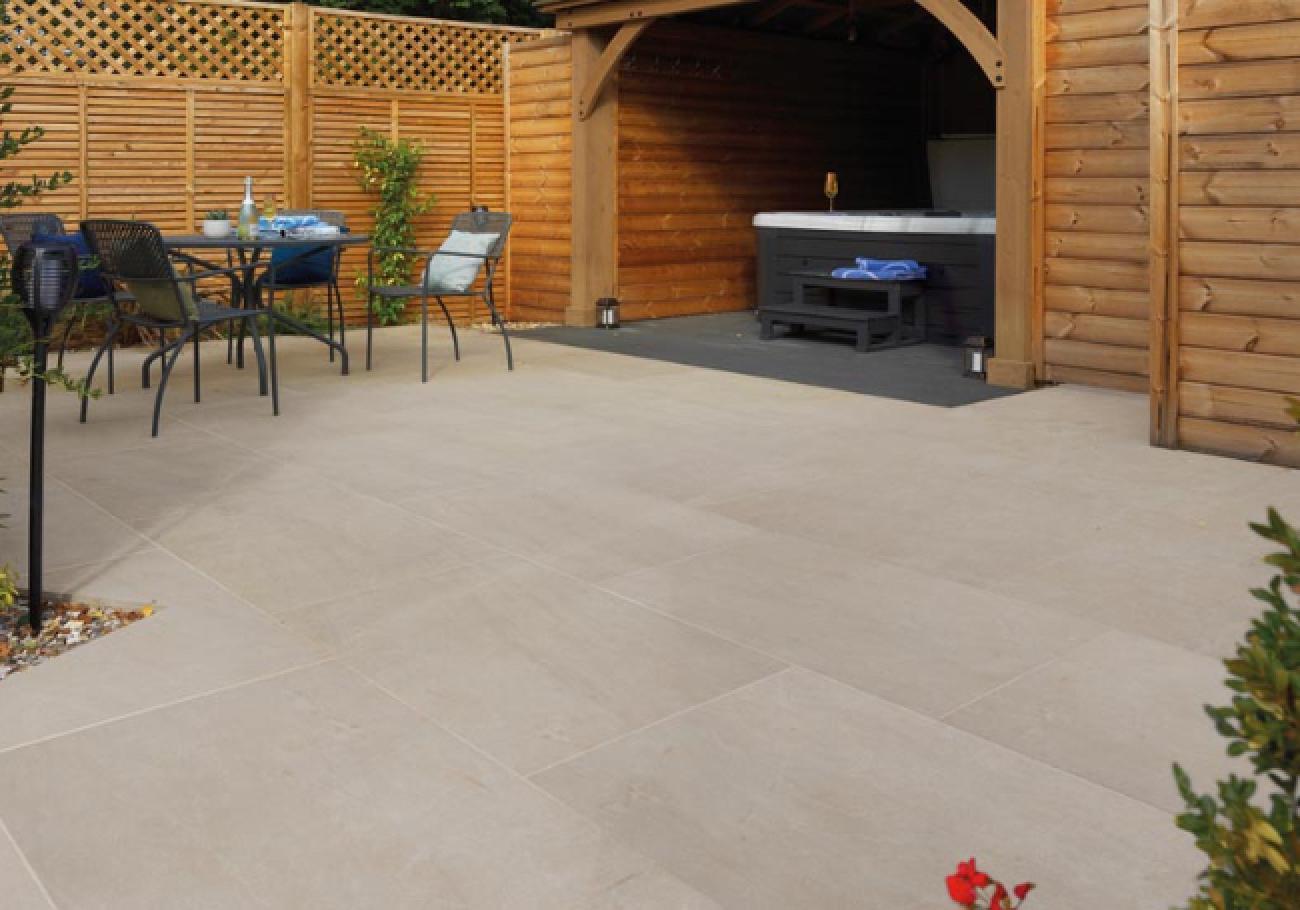 Pavestone Amalfi Beige Porcelain Paving 900x600mm Pavestone Amalfi Beige Porcelain Paving 900x600mm