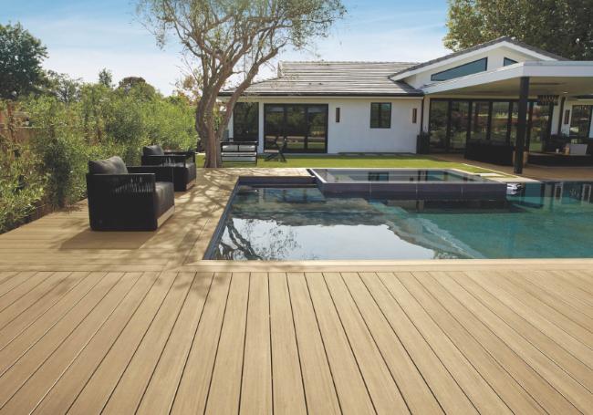 Composite Prime Elements Composite Decking Weathered Teak