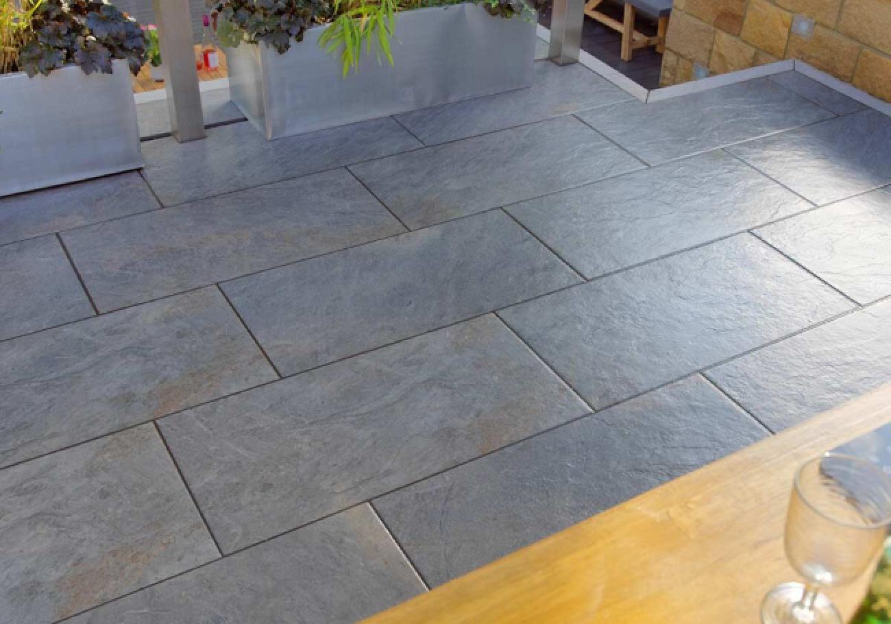 Pavestone Dolomite Dark Porcelain Paving Slabs 1000x500mm Pavestone Dolomite Dark Porcelain Paving Slabs 1000x500mm