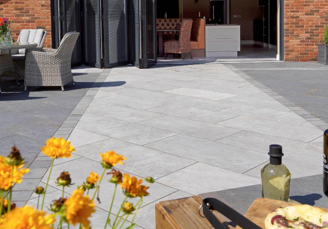 Pavestone Dolomite Moon Porcelain Paving Slabs 1000x500mm