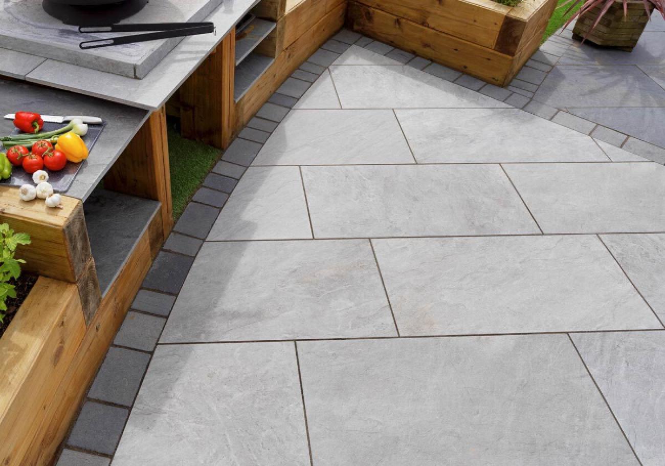 Pavestone Dolomite Moon Porcelain Paving Slabs 1000x500mm
