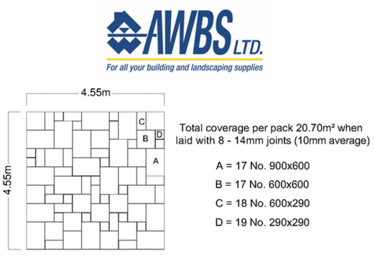 Pavestone Light Grey Sandstone Paving Pack 20.7m2 | AWBS