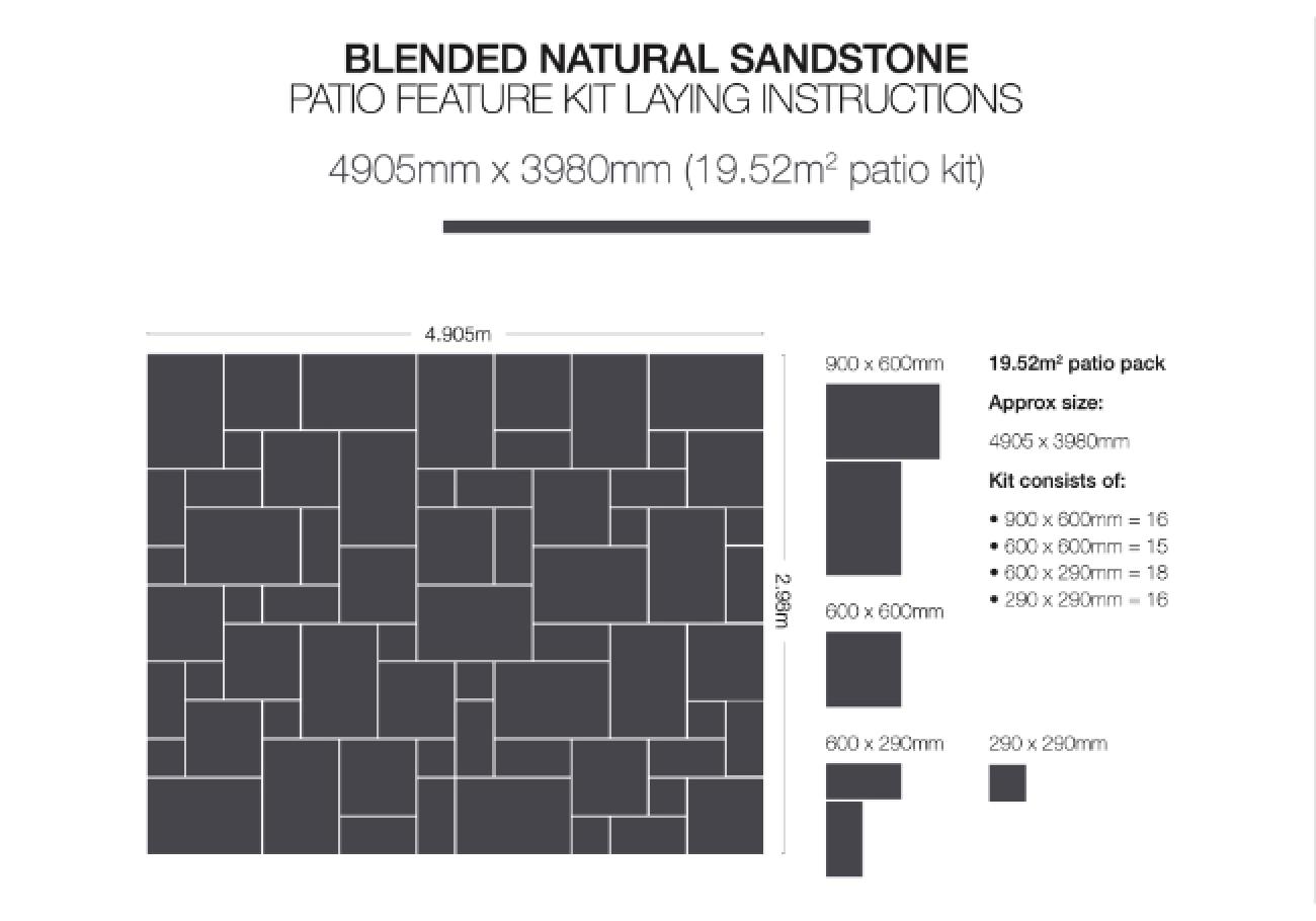 Bradstone Imperial Blended Green Sandstone Paving Pack 19.5m² 
