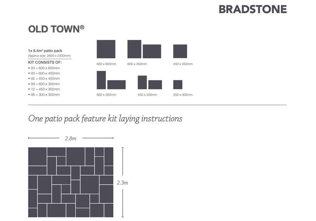 Bradstone Old Town 6.44m² Pack