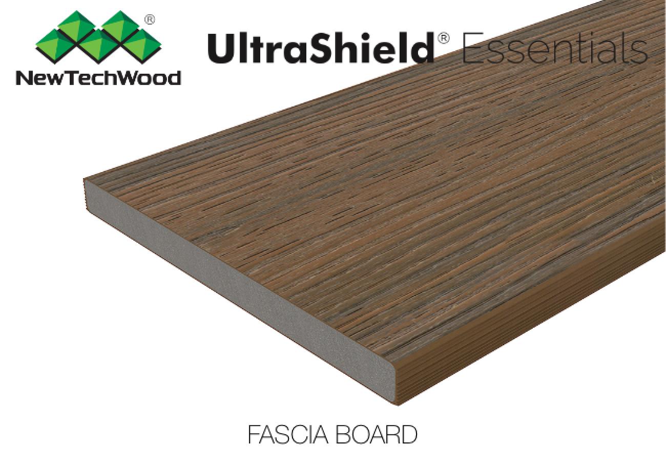 NewTechWood UltraShield Essentials Composite Decking Boards Warm Chestnut