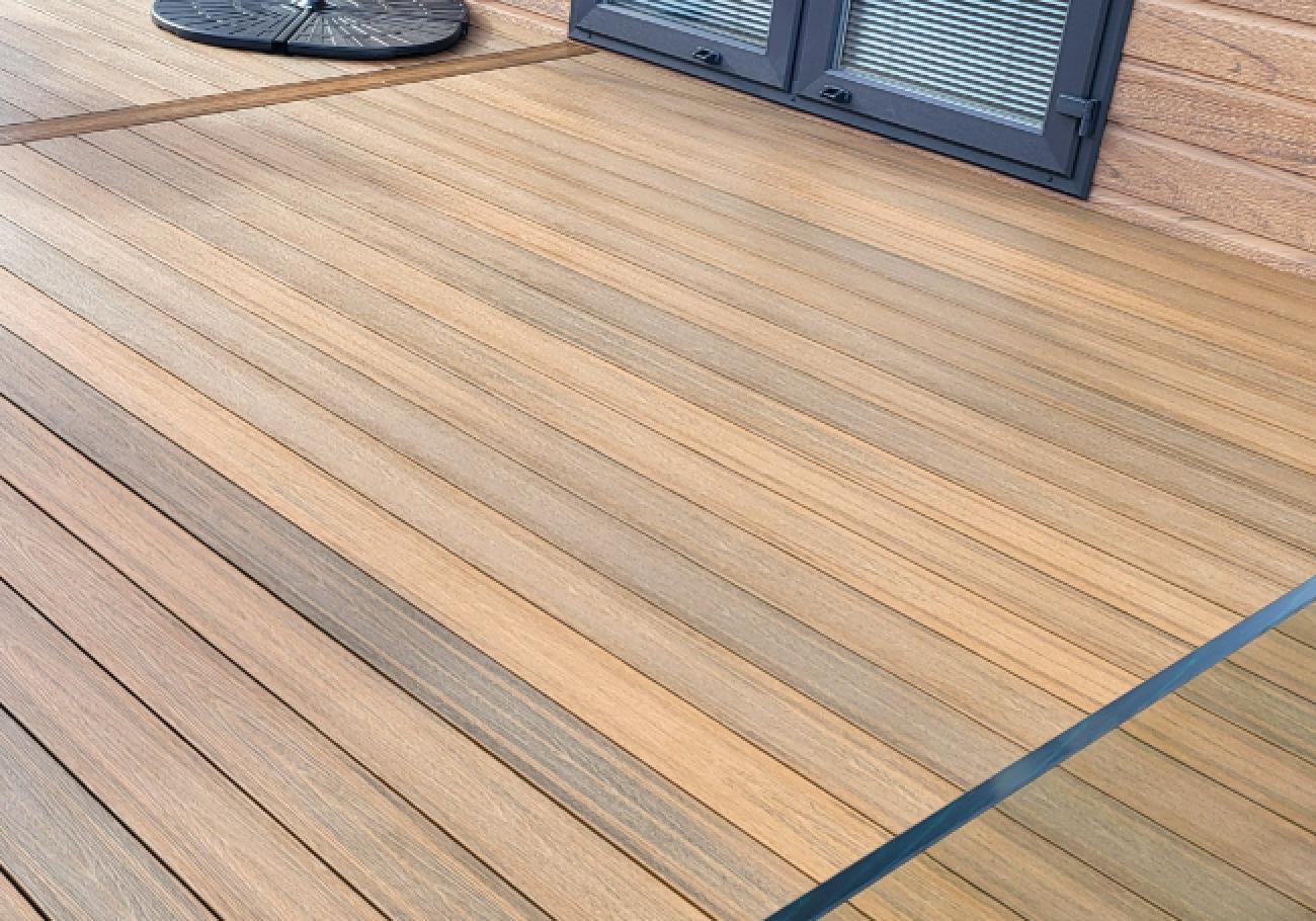 NewTechWood UltraShield Essentials Composite Decking Boards Warm Chestnut