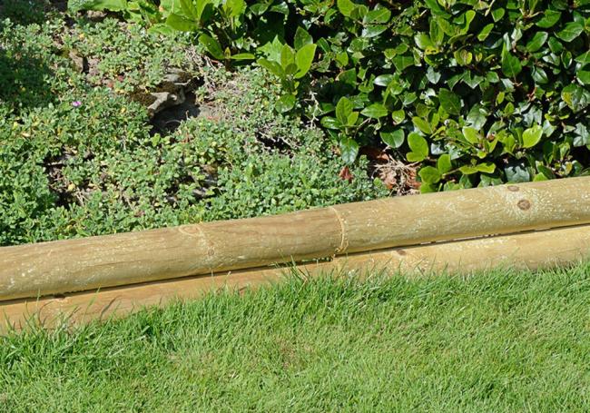 Grange Horizontal Log Board 1m Great, Wooden Garden Borders