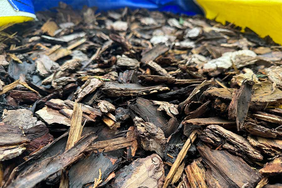 A bulk bag of AWBS Bark Mulch