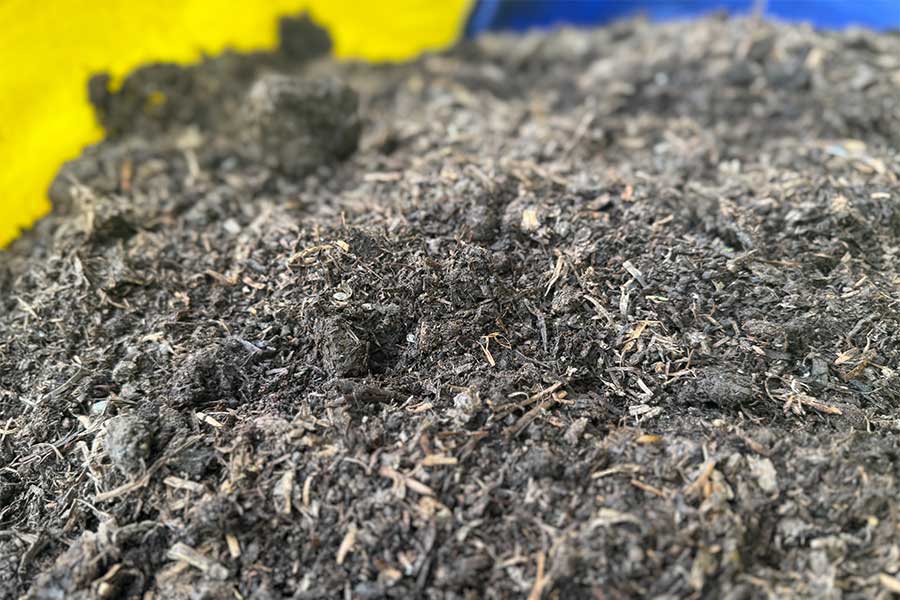 A bulk bag of AWBS Mushroom Compost