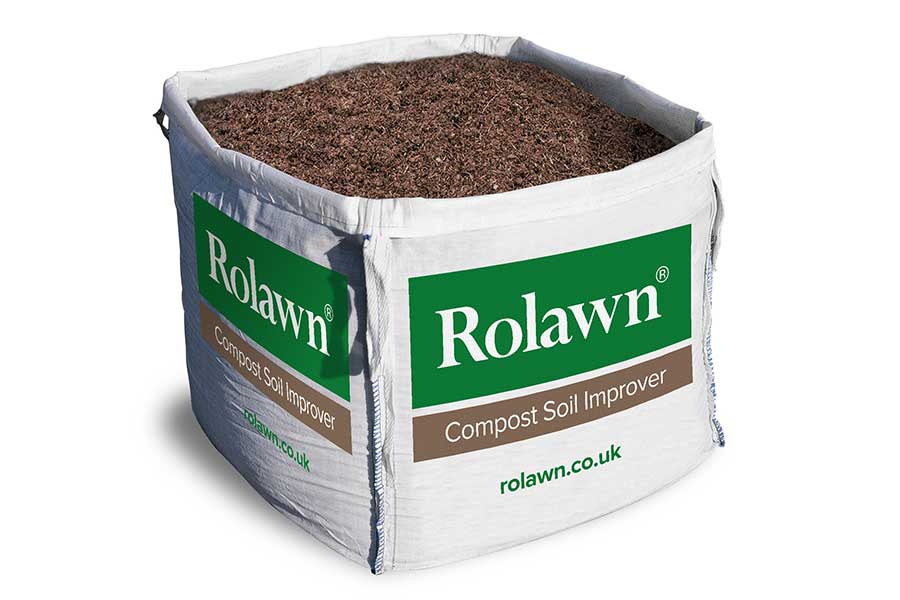 A bulk bag of Rolawn Soil Improver