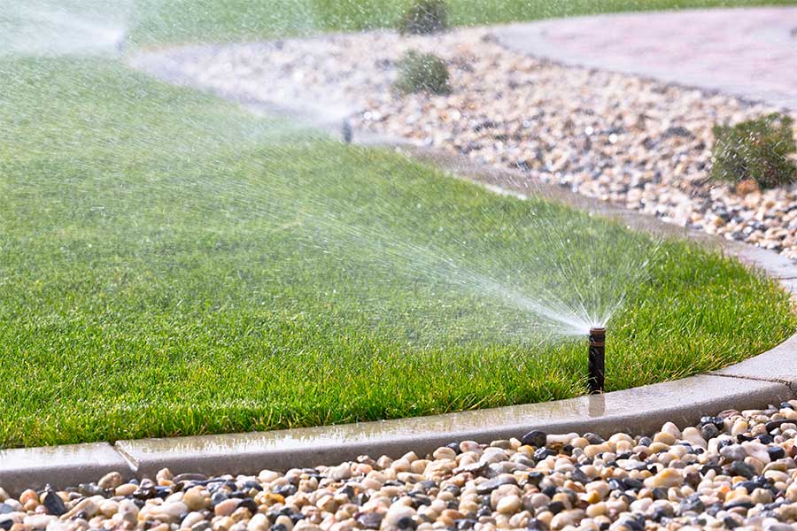 Watering new turf to help it establish before winter