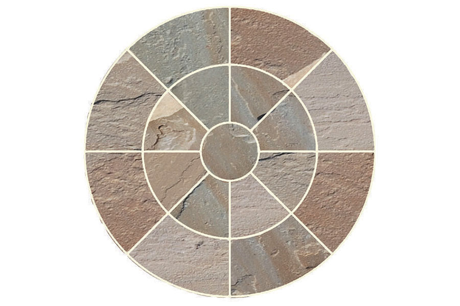 Global Stone Buff Brown patio circle