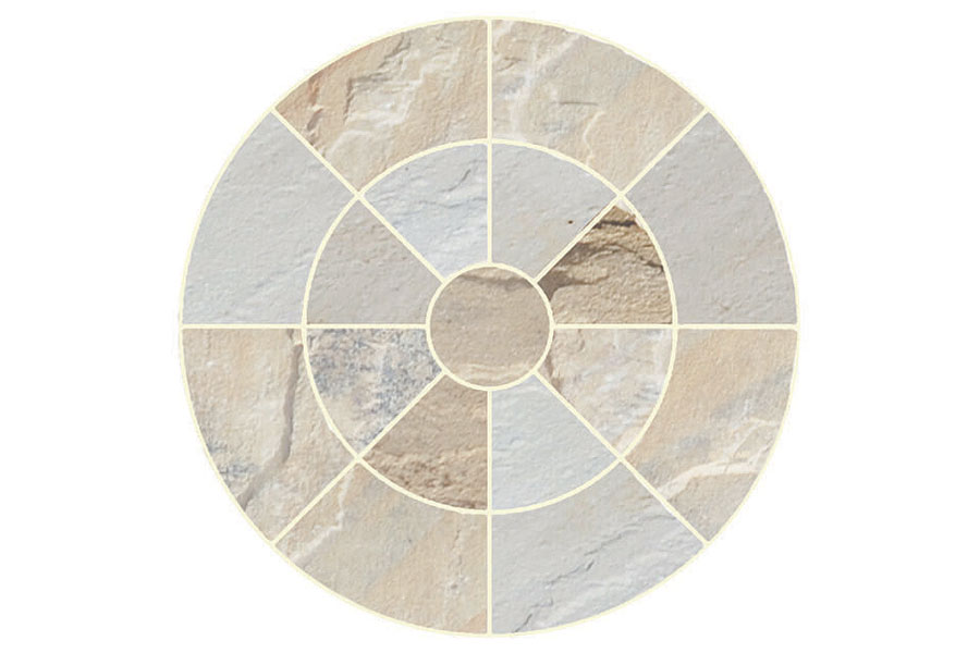 Mint Indian sandstone patio circle from Global Stone