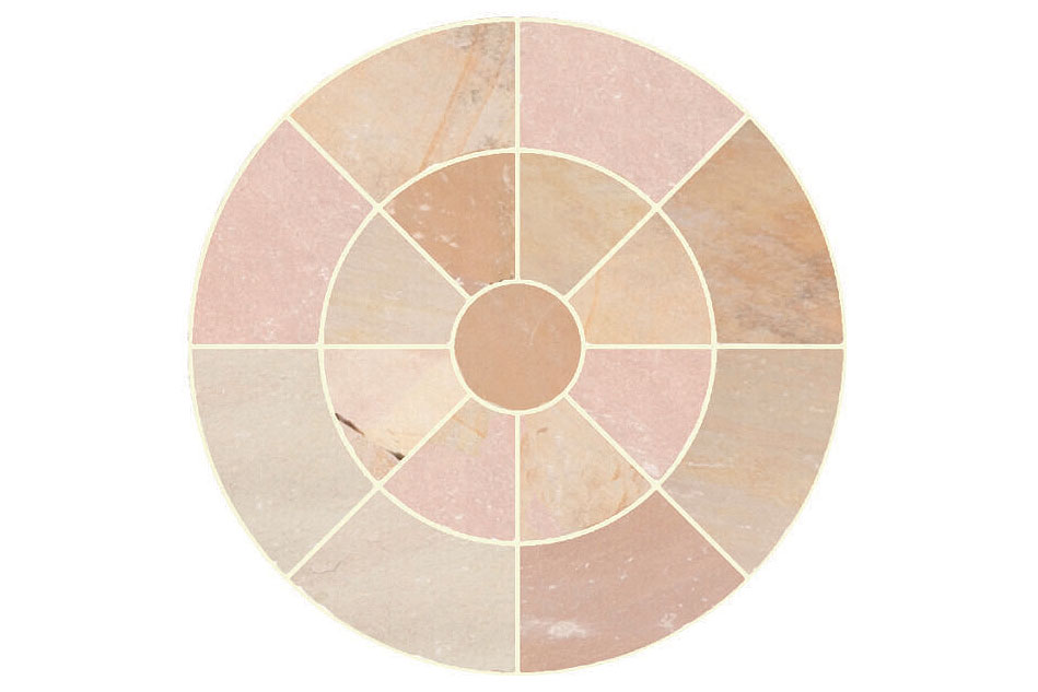 Modak Indian sandstone paving circle kit from Global Stone