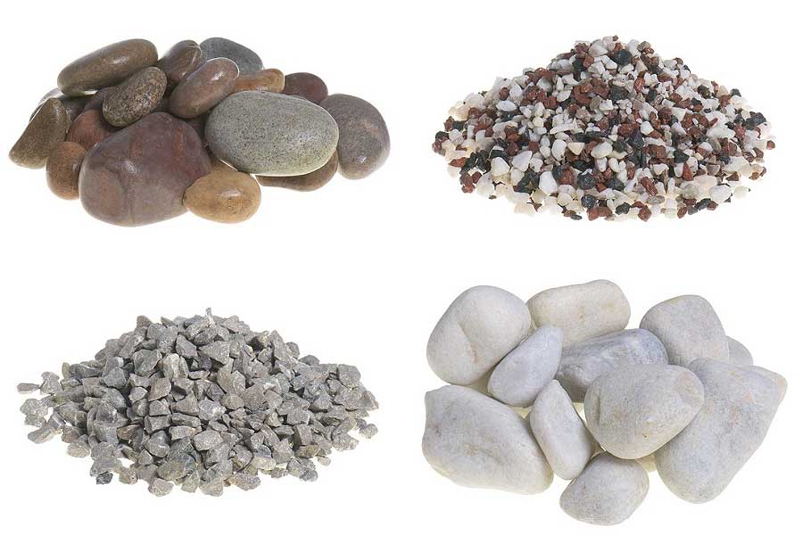 Decorative gravel and pebbles make good decorative ground coverings to help suppress weeds and retain moisture in gardens