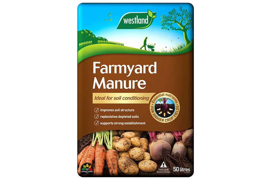 Westland Gro-Sure Farmyard Manure is a great option for mulching gardens
