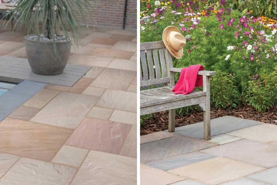 These lovely Indian sandstone paving styles are available in handy patio paving packs