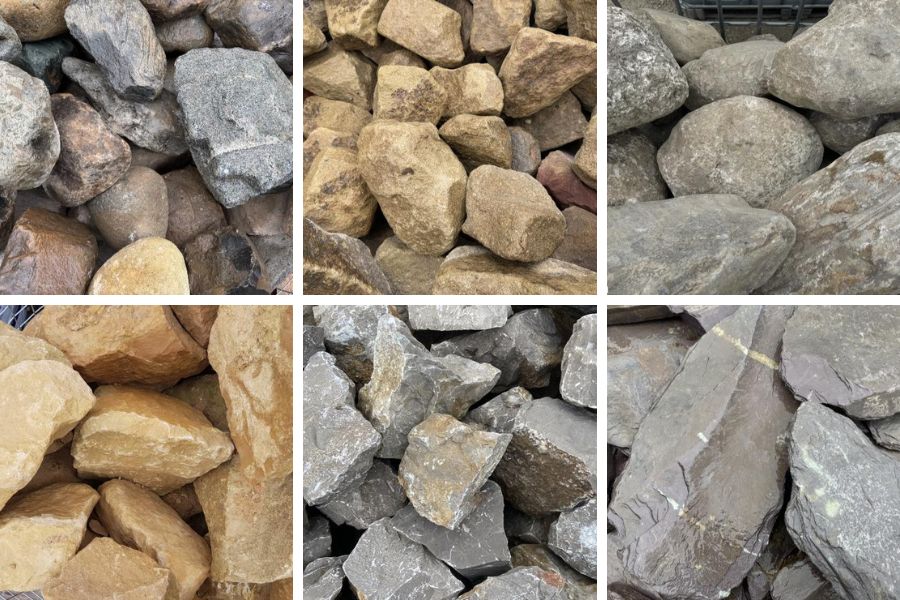 A selection of rockery stone and boulders available to buy at AWBS in Oxford